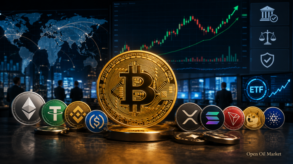 क्रिप्टोकरेंसी की ताजा खबरें 6 जुलाई 2026: Bitcoin, ETF, स्थिरcoins और शीर्ष 10 क्रिप्टोकरेंसियाँ