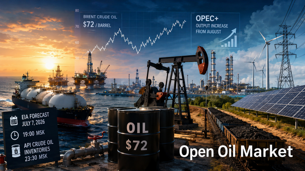 तेल एवं गैस और ऊर्जा क्षेत्र की खबरें — 7 जुलाई 2026: ब्रेंट, OPEC+, EIA और API