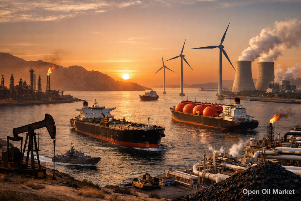 तेल और गैस तथा ऊर्जा की खबरें, रविवार 12 अप्रैल 2026 — तेल की अस्थिरता, ओमान जलडमरूमध्य और वैश्विक ऊर्जा बाजार