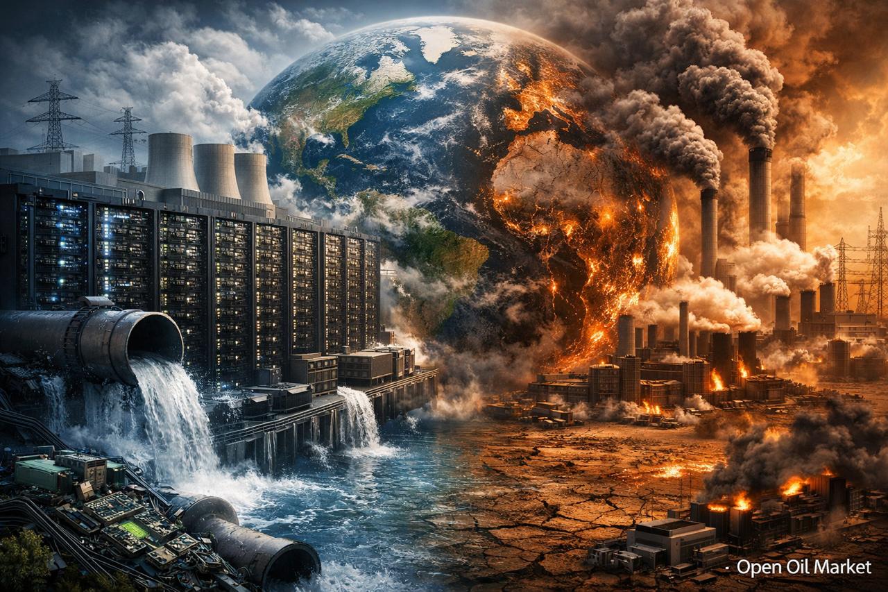 एआई की पारिस्थितिकीय लागत: न्यूरल नेटवर्क की ऊर्जा खपत, पानी और निवेशकों के लिए जोखिम