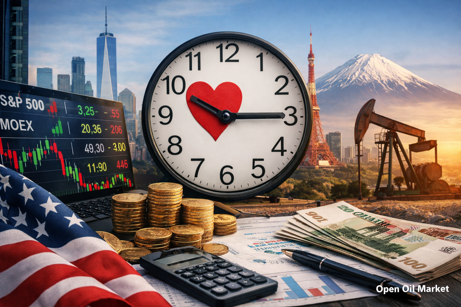 आर्थिक घटनाएँ और कॉर्पोरेट रिपोर्टें — शनिवार, 14 फरवरी 2026 वैश्विक बाजार, S&P 500, Euro Stoxx 50, Nikkei 225, MOEX