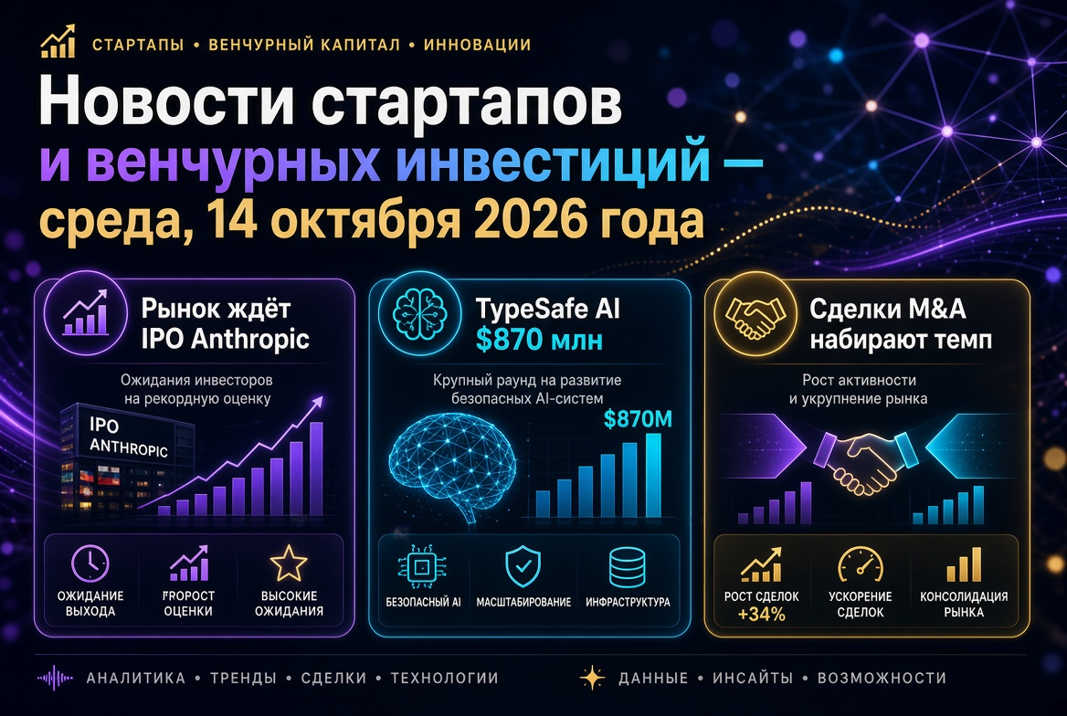 स्टार्टअप और वेंचर निवेश समाचार - बुधवार, 14 अक्टूबर 2026