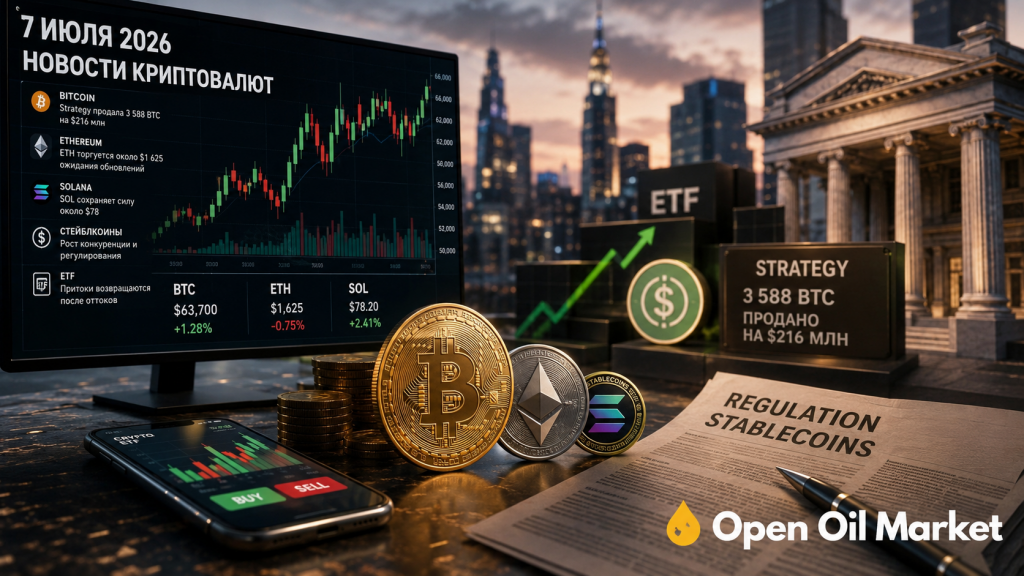 क्रिप्टोकरेंसी समाचार 7 जुलाई 2026: बिटकॉइन, ETF, Strategy, Ethereum, Solana और स्टेबलकॉइन्स